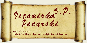 Vitomirka Pecarski vizit kartica